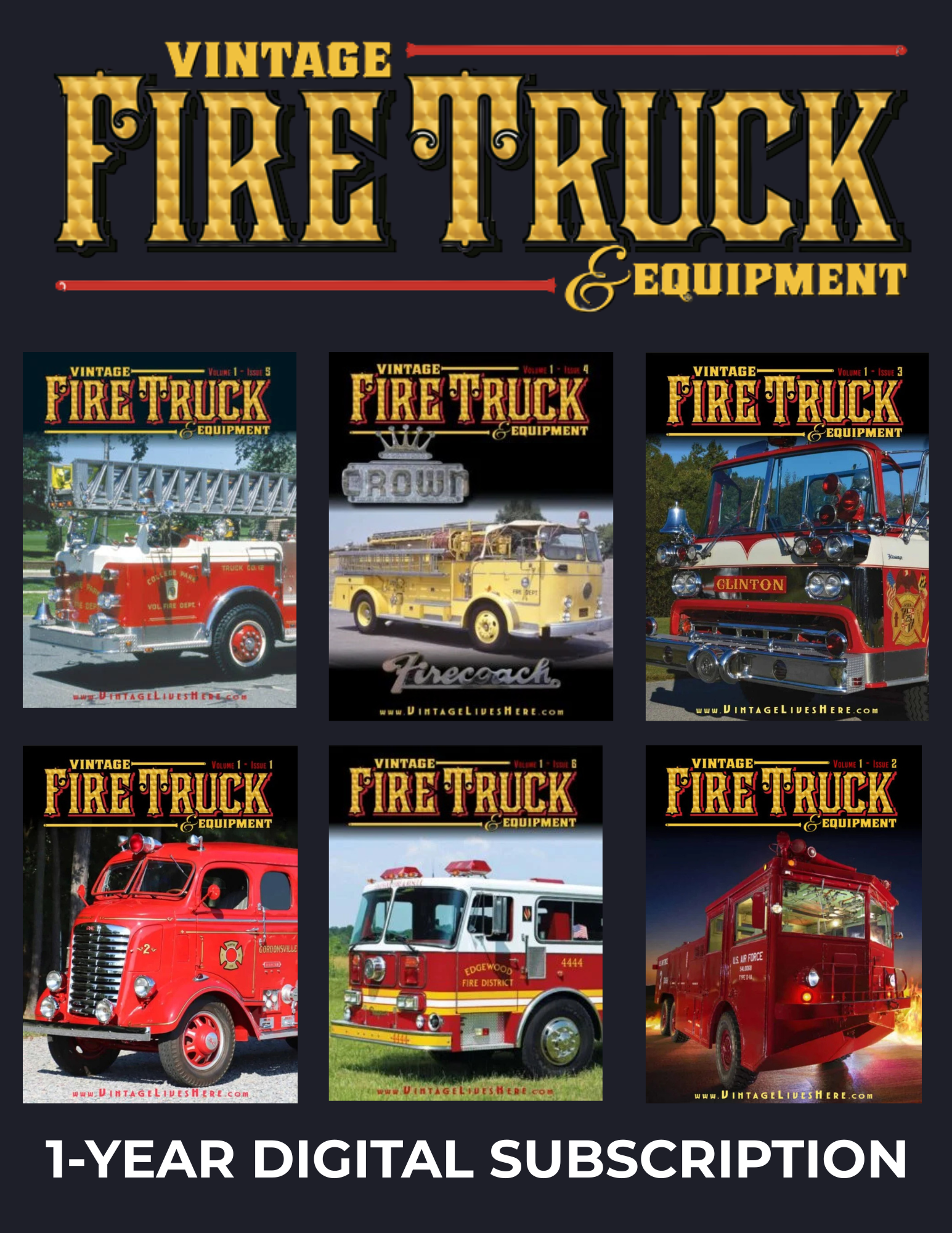 Vintage Fire Truck Digital Subscription 1 Vintage Fire Truck Digital Subscription