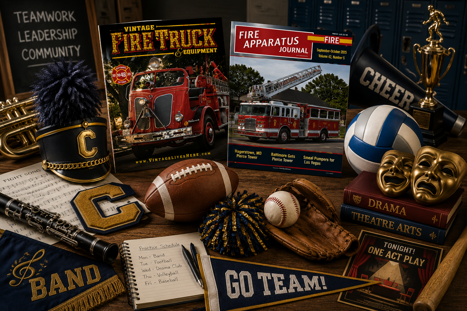 School fundraiser supporting band, sports, cheerleading, drama club, and student activities through magazine subscriptions