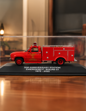 Iconic Replicas Los Angeles County Fire Department Squad 51 diecast rescue truck from the classic TV series Emergency!